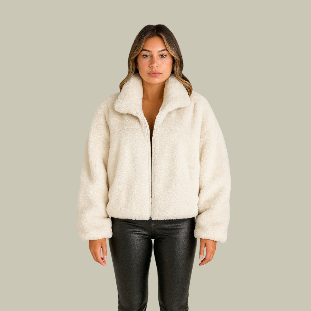 Womens Jacket Teddy Fluffy Warm Autumn/Winter