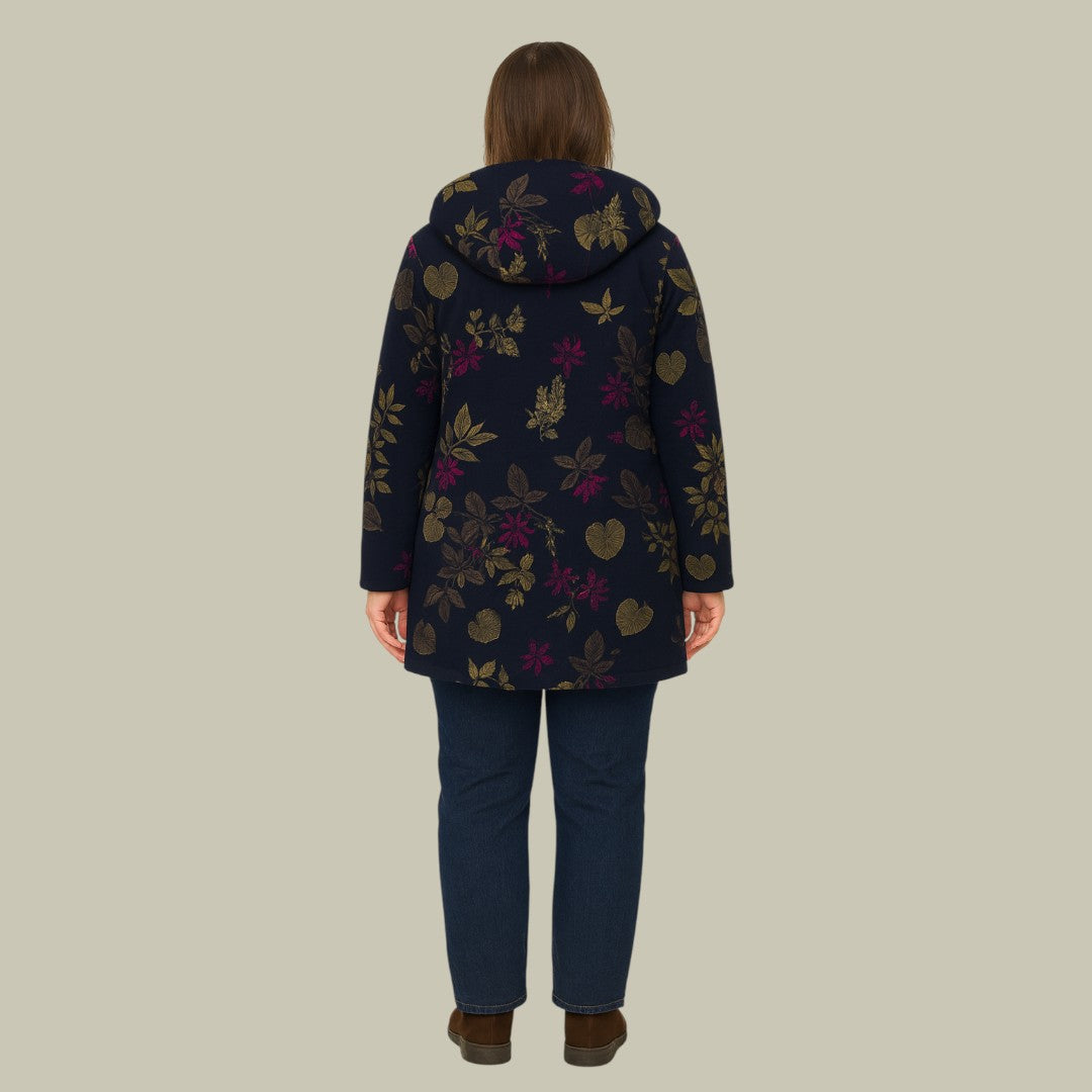 Womens Jacket Printed Long Warm