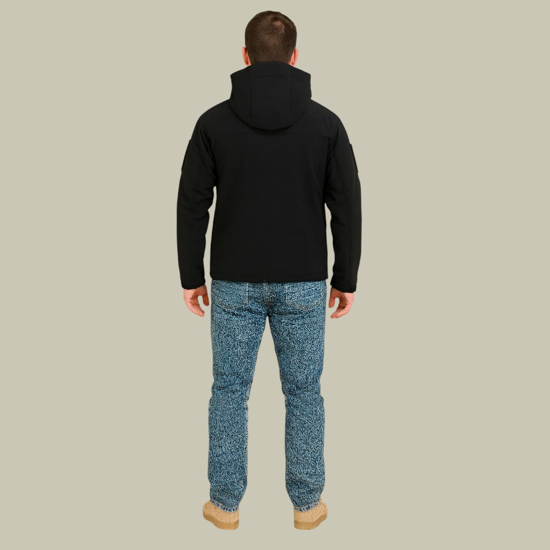 Mens Jacket Hooded Windproof