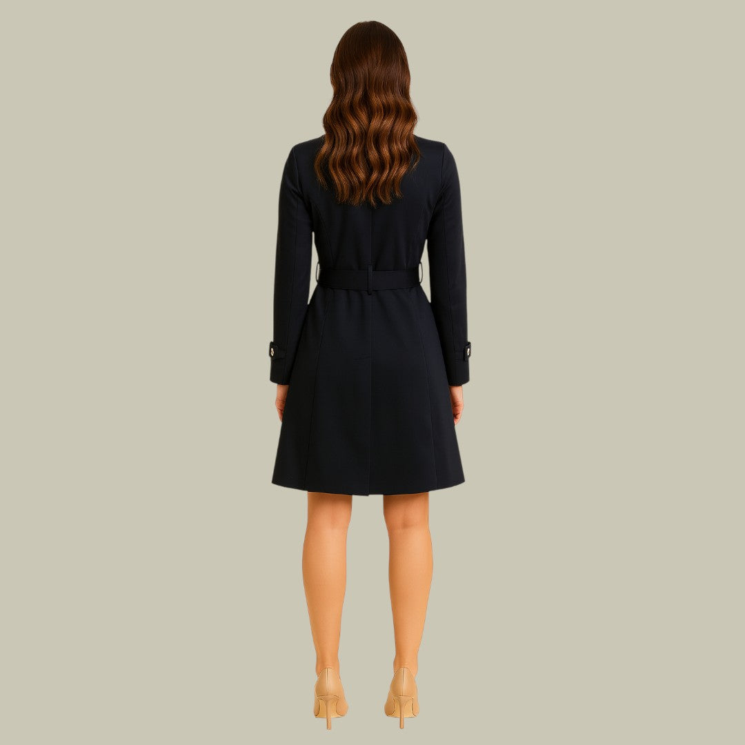 Womens Double-Breasted Trench Coat