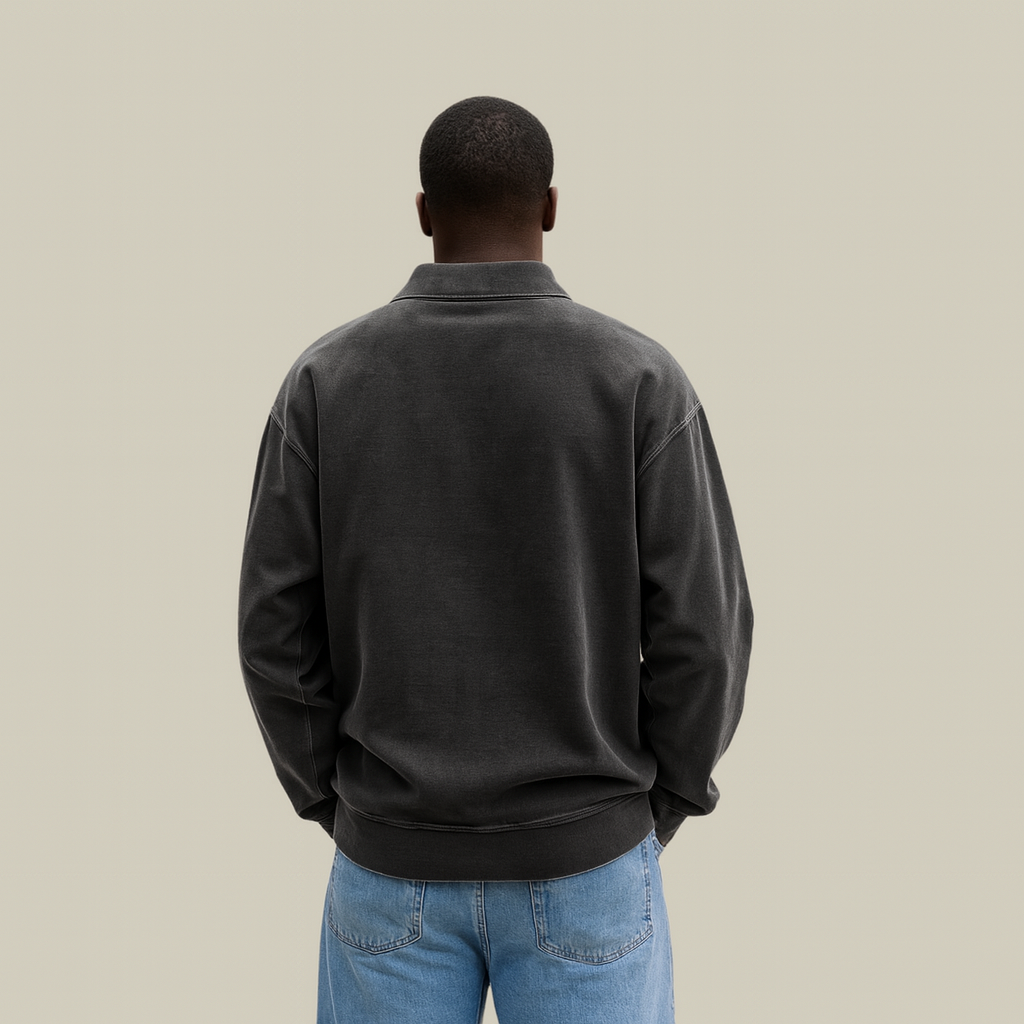 Mens Oversized Polo Sweater