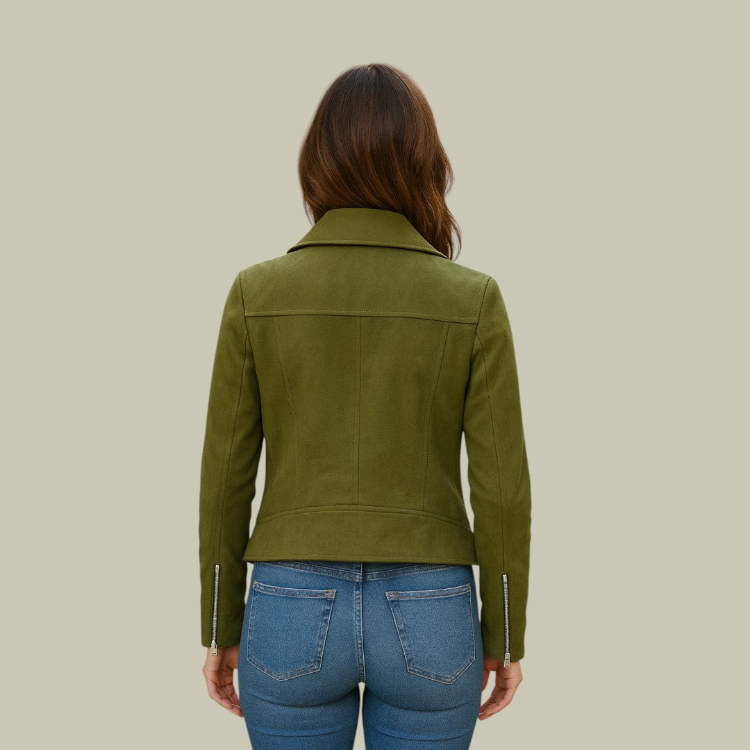 Womens Suede Jacket Short