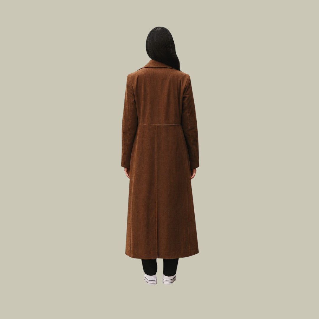 Womens Suede Trench Coat Long