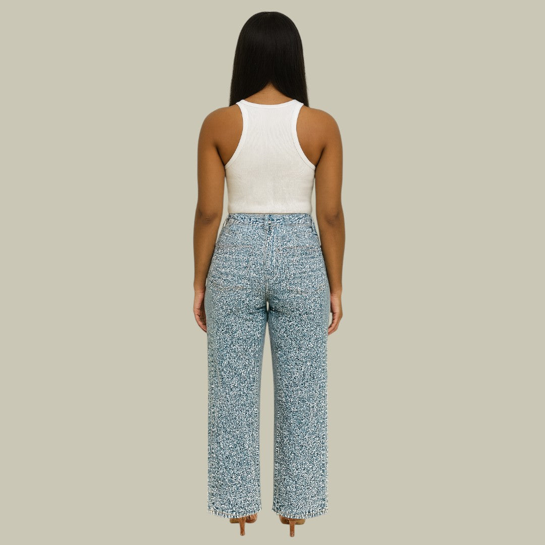 Womens Jeans Denim Glitter