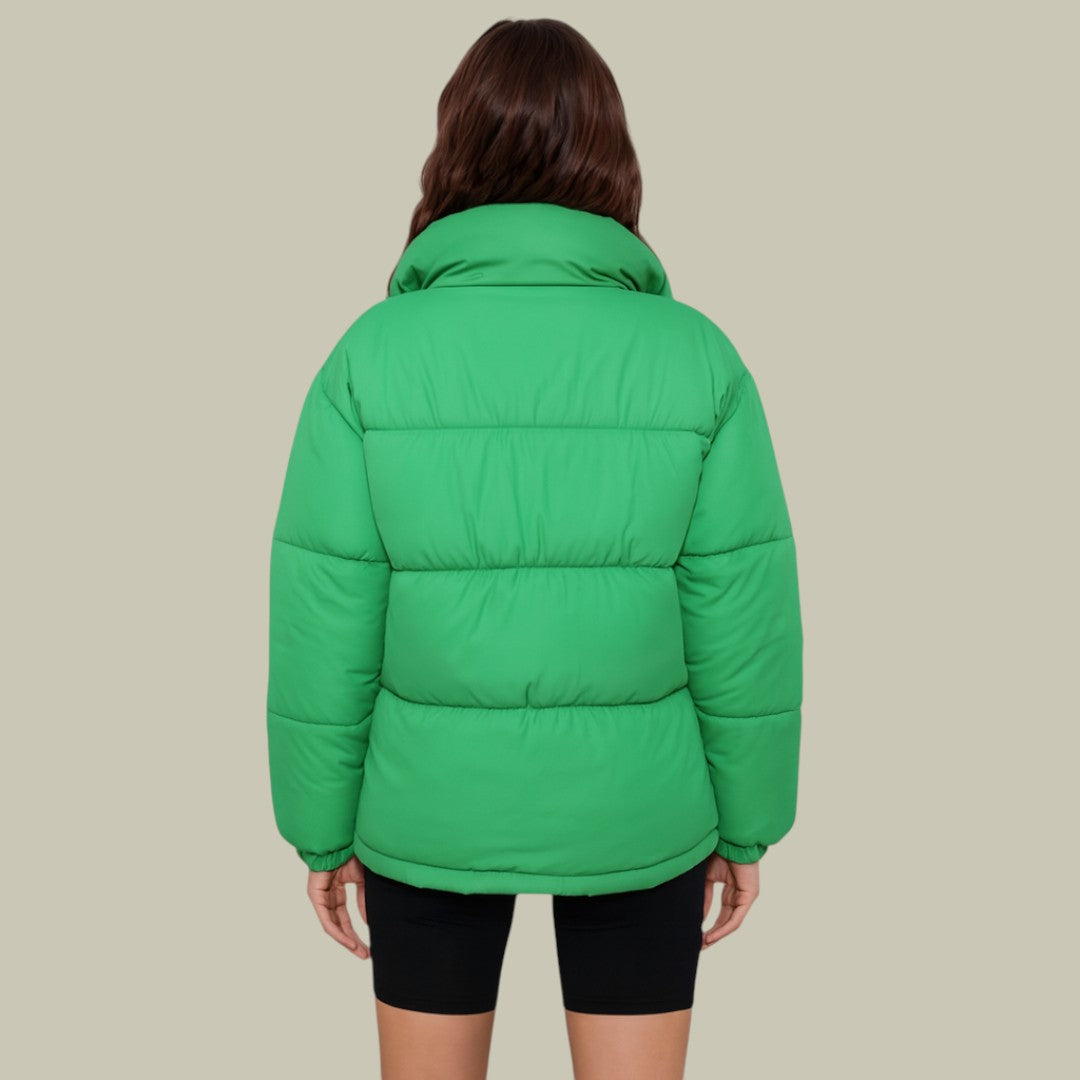 Womens Short Puffer Jacket Padded Hooded