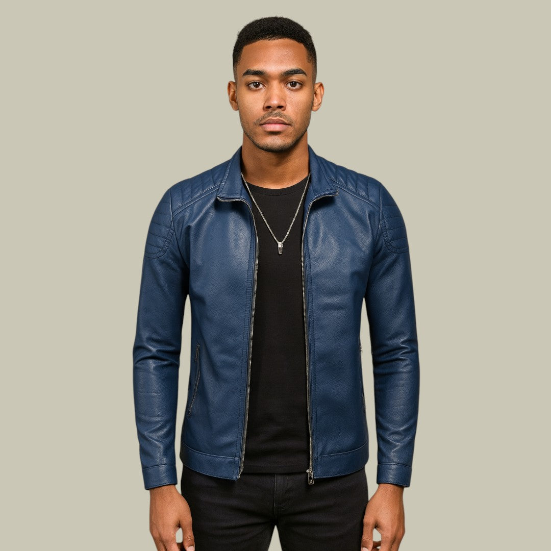 Mens Leather Jacket Autumn