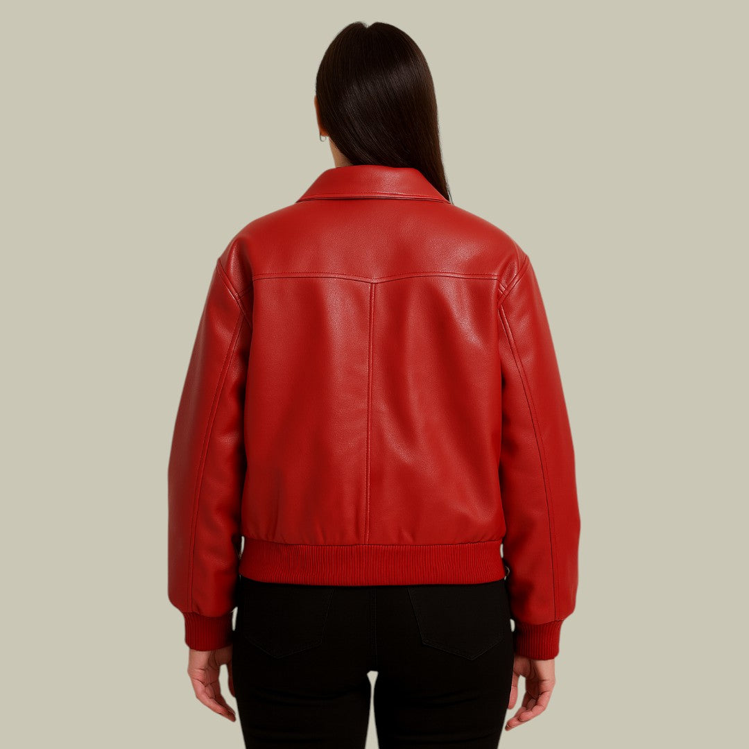 Womens Leather Jacket Oversized