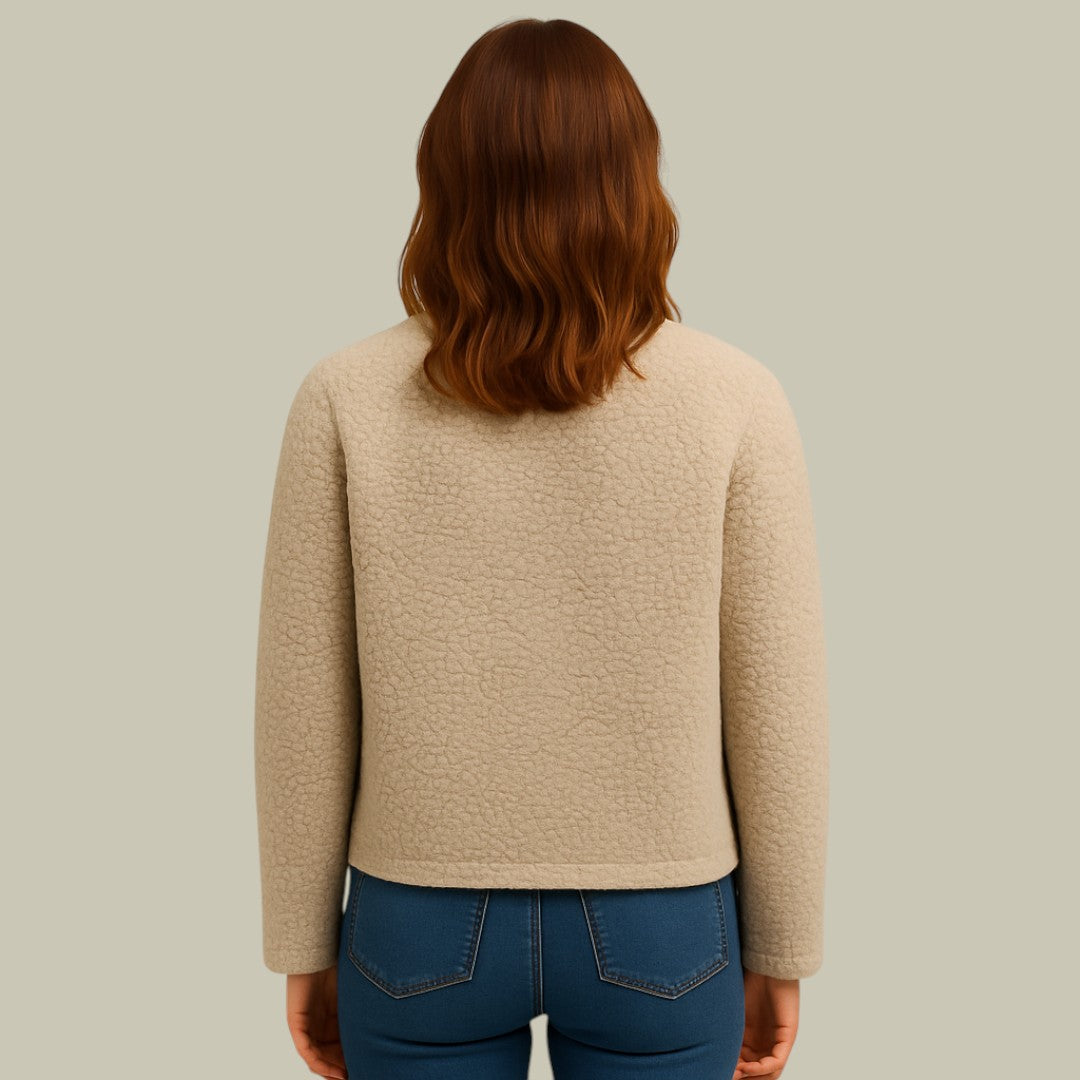 Womens Cardigan Teddy Overshirt Jacket