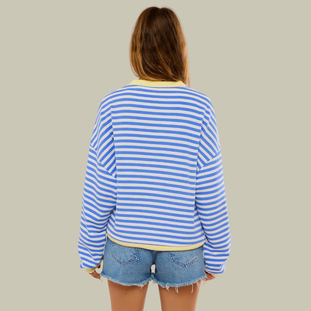 Womens Striped Oversized Shirt