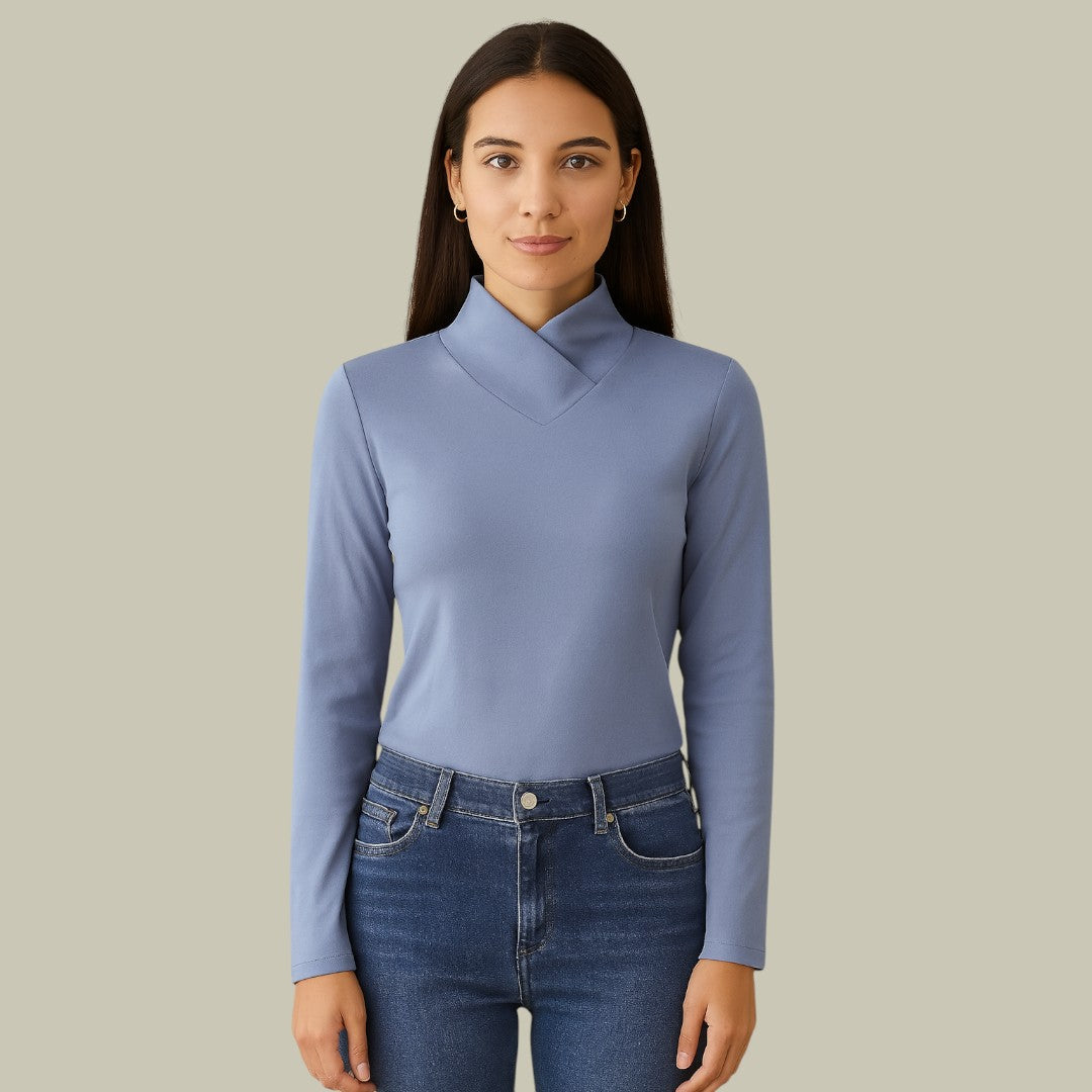 Womens Long Sleeve Shirt Blue