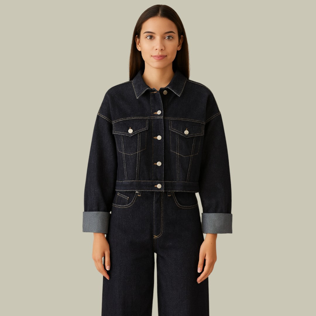 Womens Denim Set Jacket Jeans