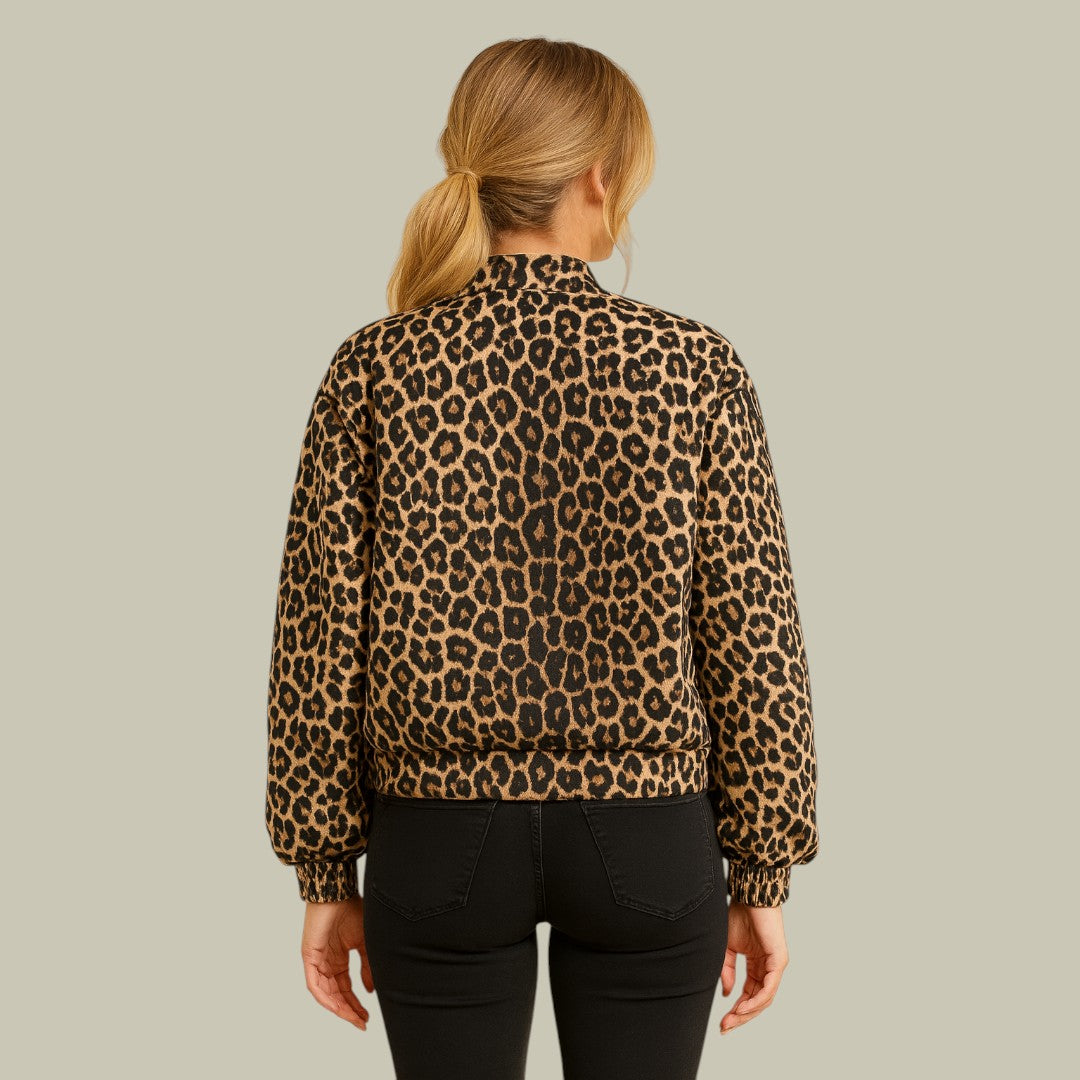 Womens Jacket Leopard Print Oversized