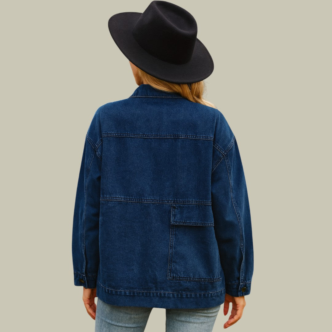 Womens Denim Jacket Oversized Autumn