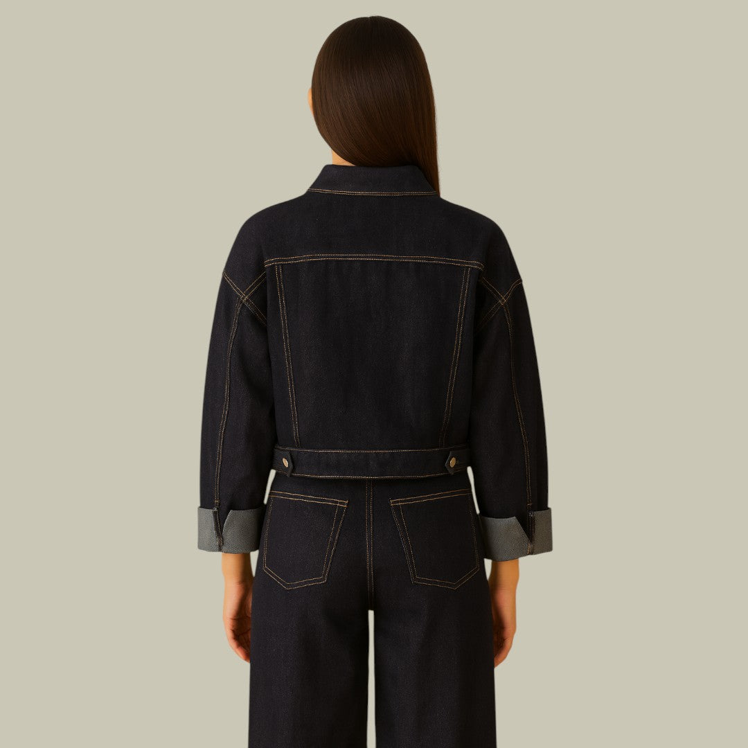 Womens Denim Set Jacket Jeans