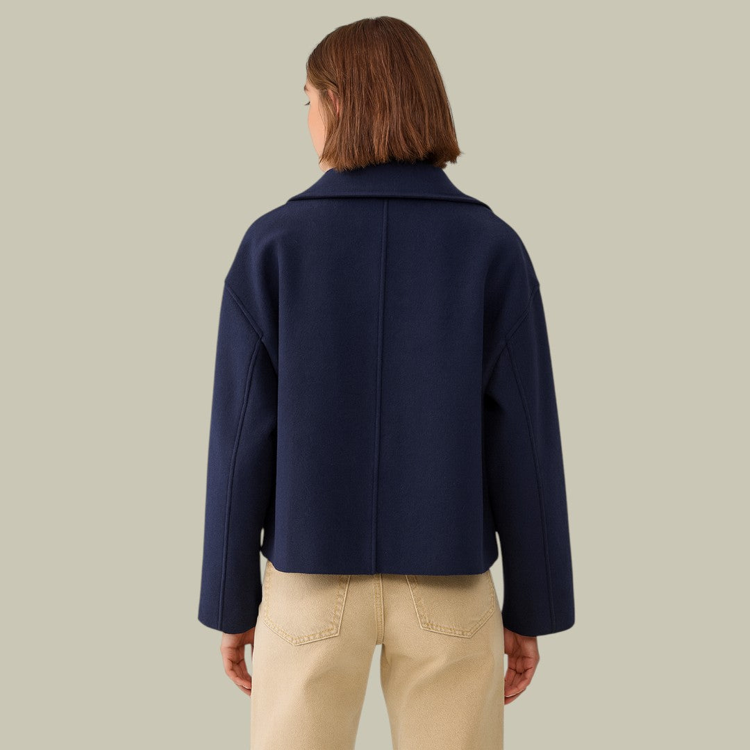 Womens Jacket Short Double Breasted Coat