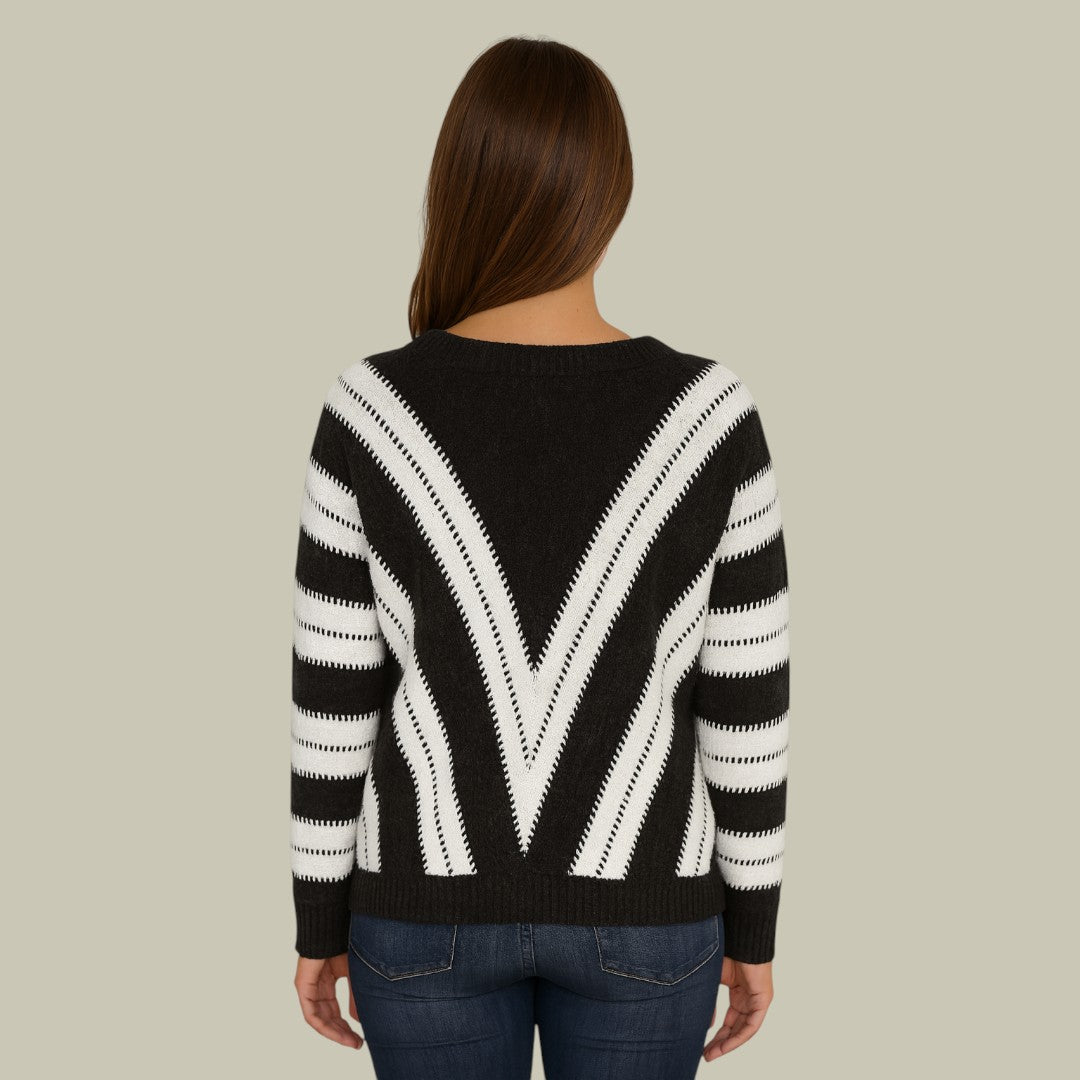 Womens Jumper Striped Autumn