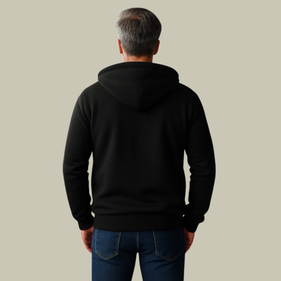 Mens Cardigan Fleece Hooded Warm Autumn