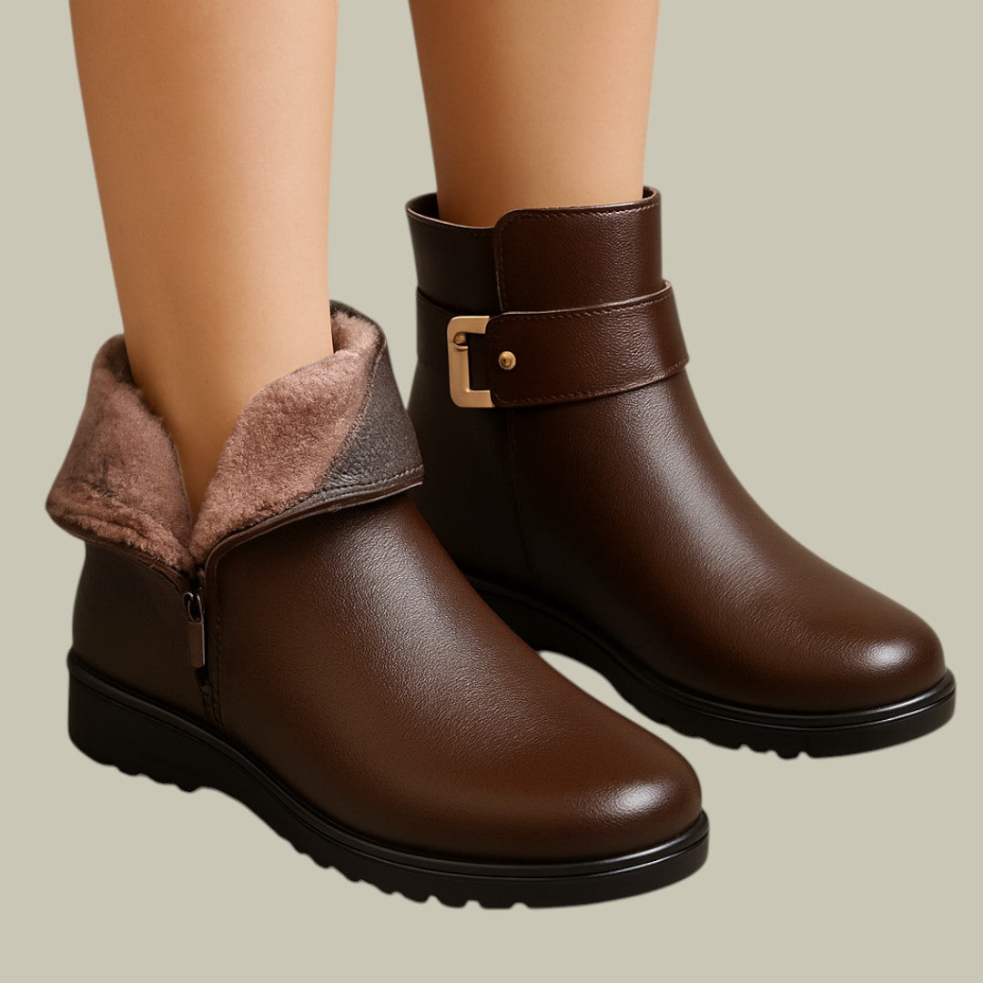 Womens Orthopedic Boots Leather Wool