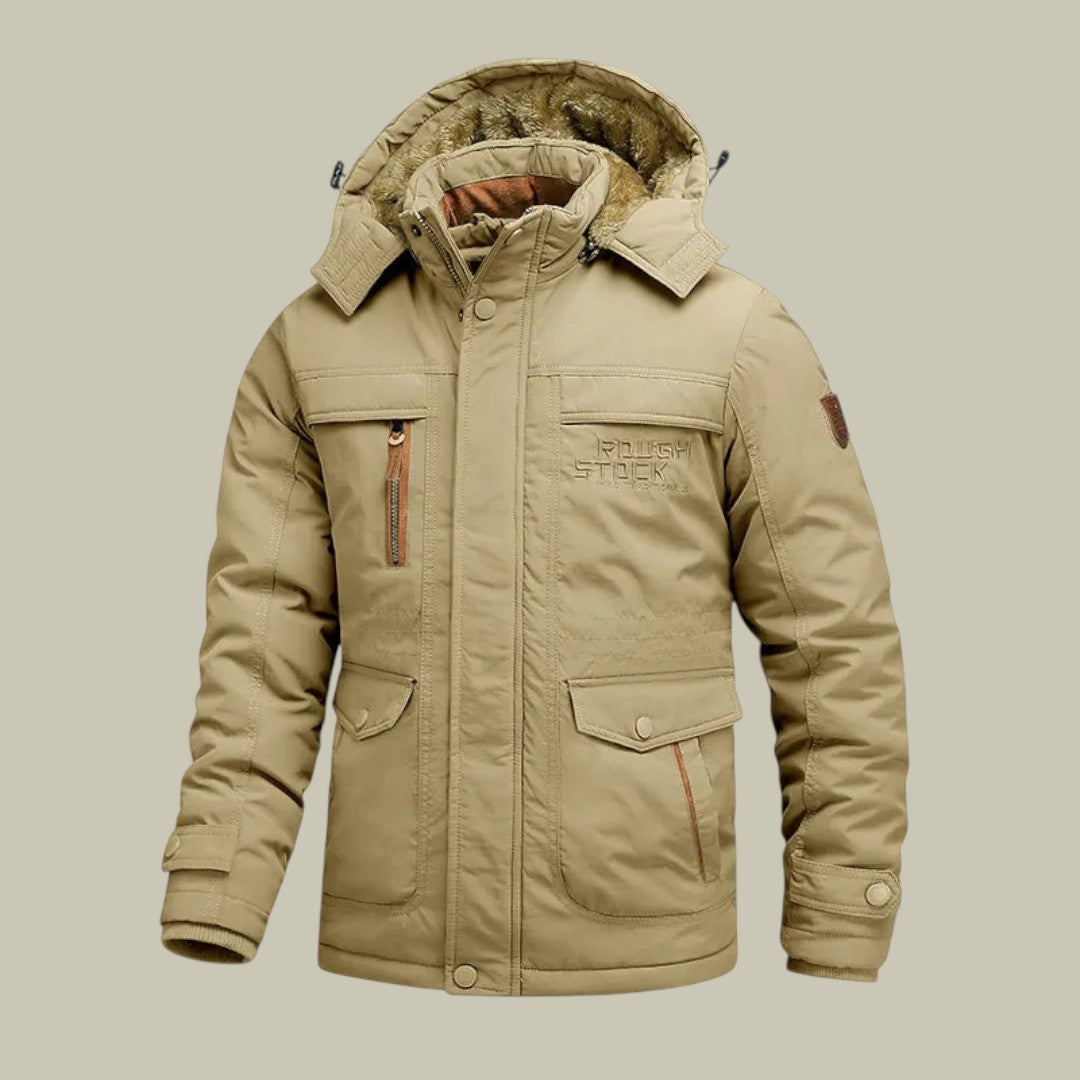 Mens Winter Jacket Pockets Warm