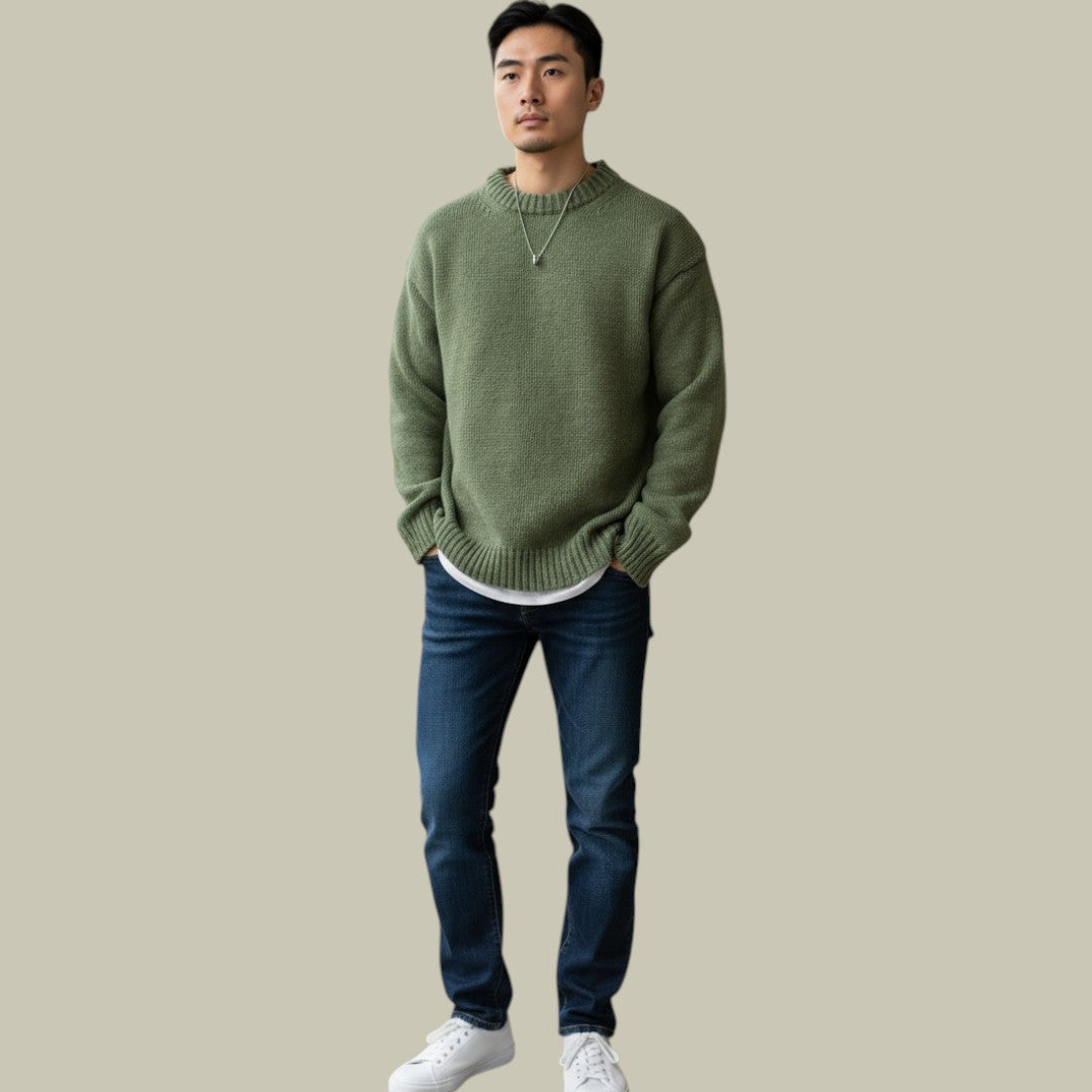 Mens Oversized Knitted Sweater Warm
