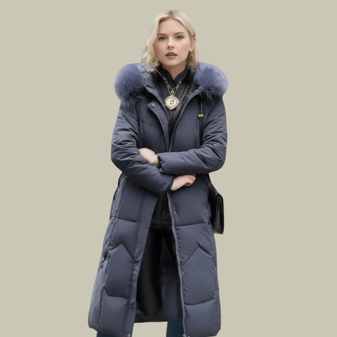 Womens Long Puffer Coat Hooded