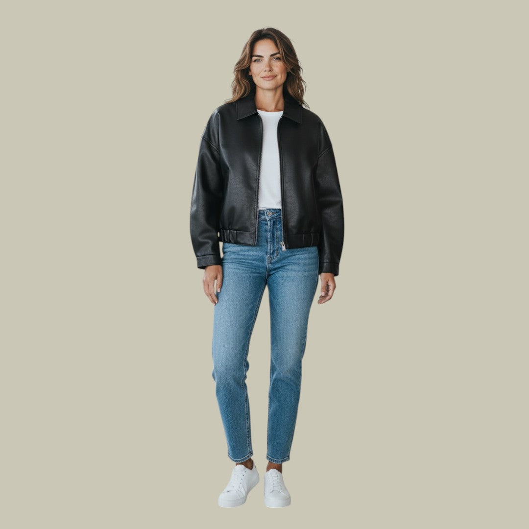 Womens Leather Jacket Clear