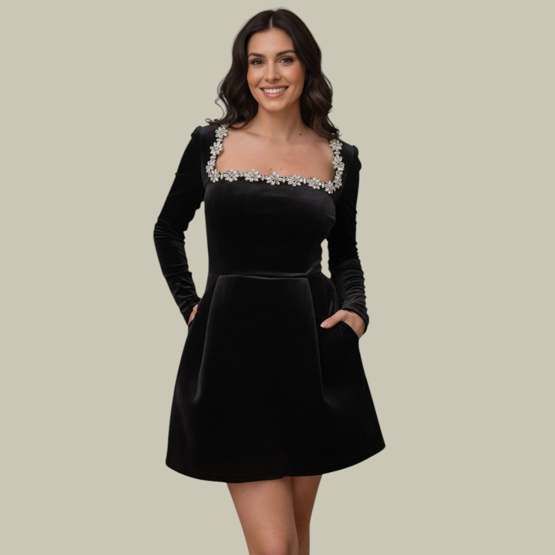 Womens  Mini Dress Long Sleeve