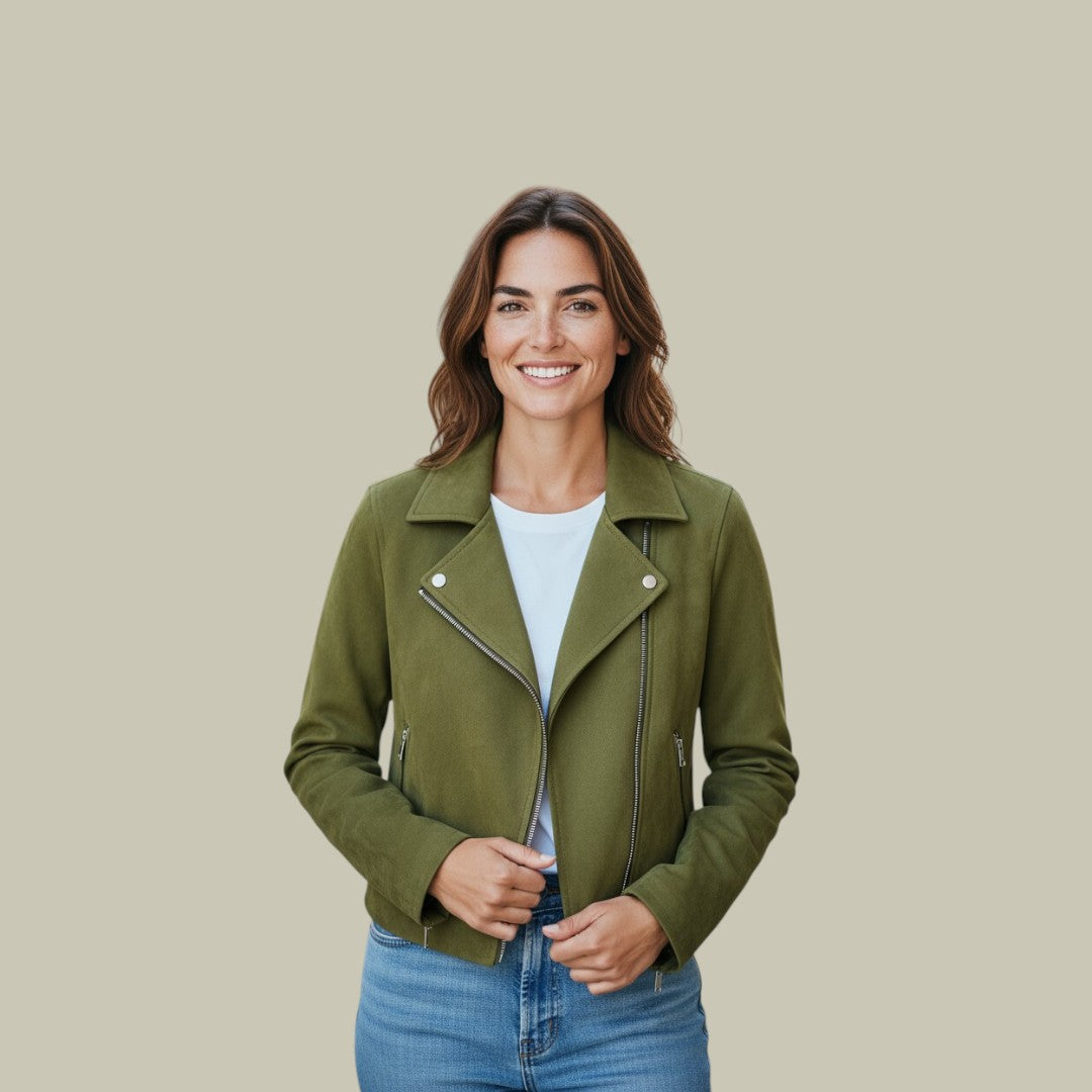 Womens Suede Jacket Short