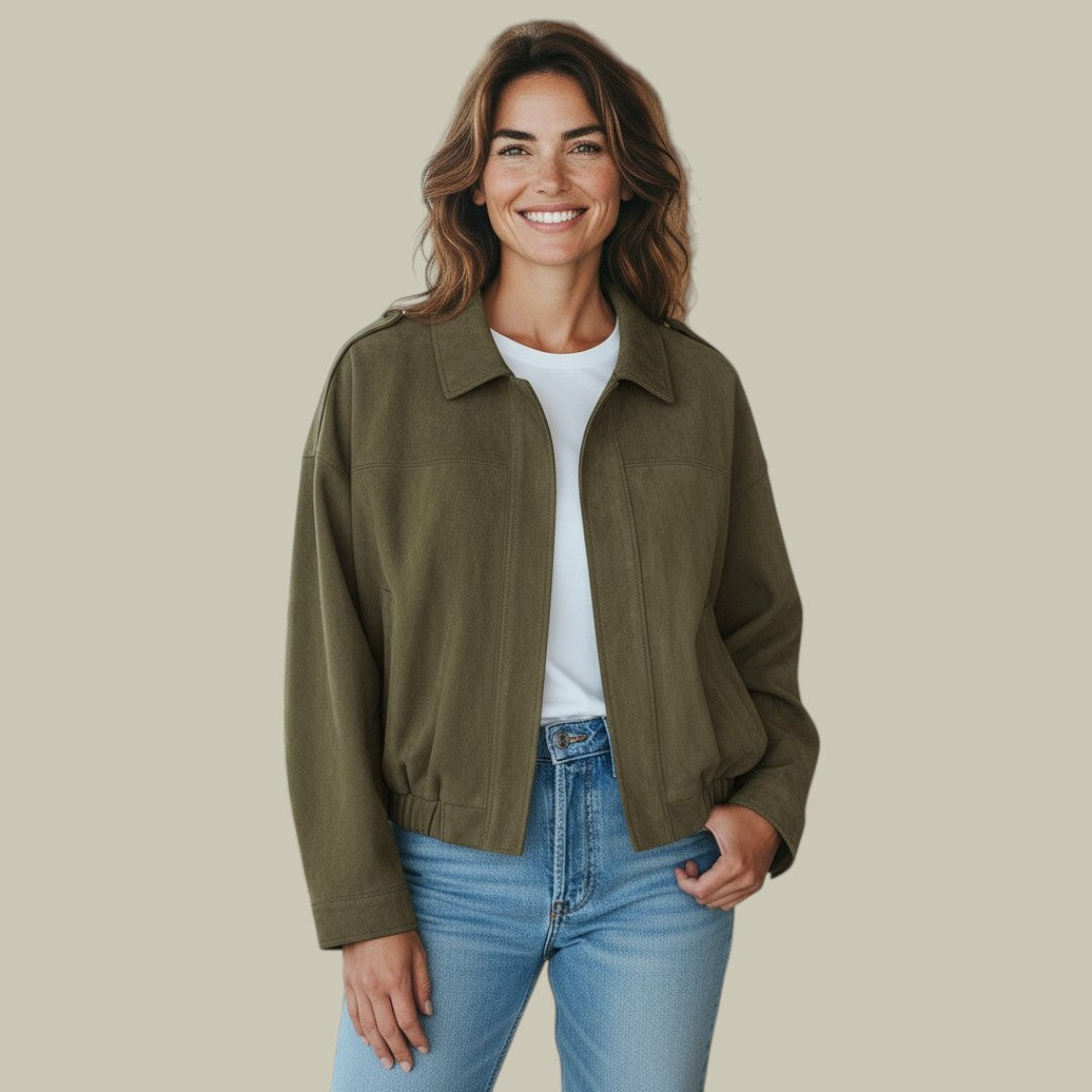 Womens Suede Jacket Oversized