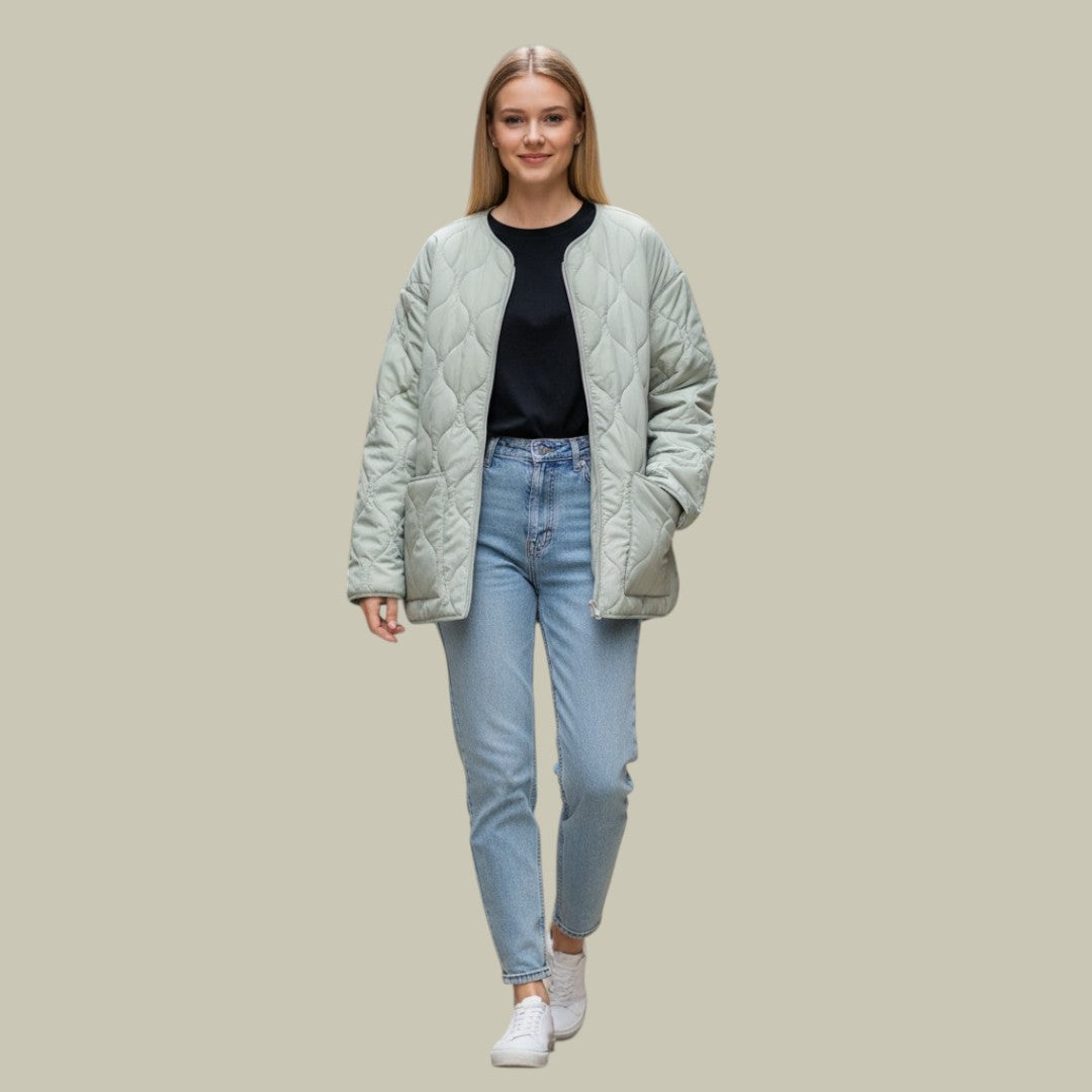 Womens Jacket Padded Puffer Long Autumn