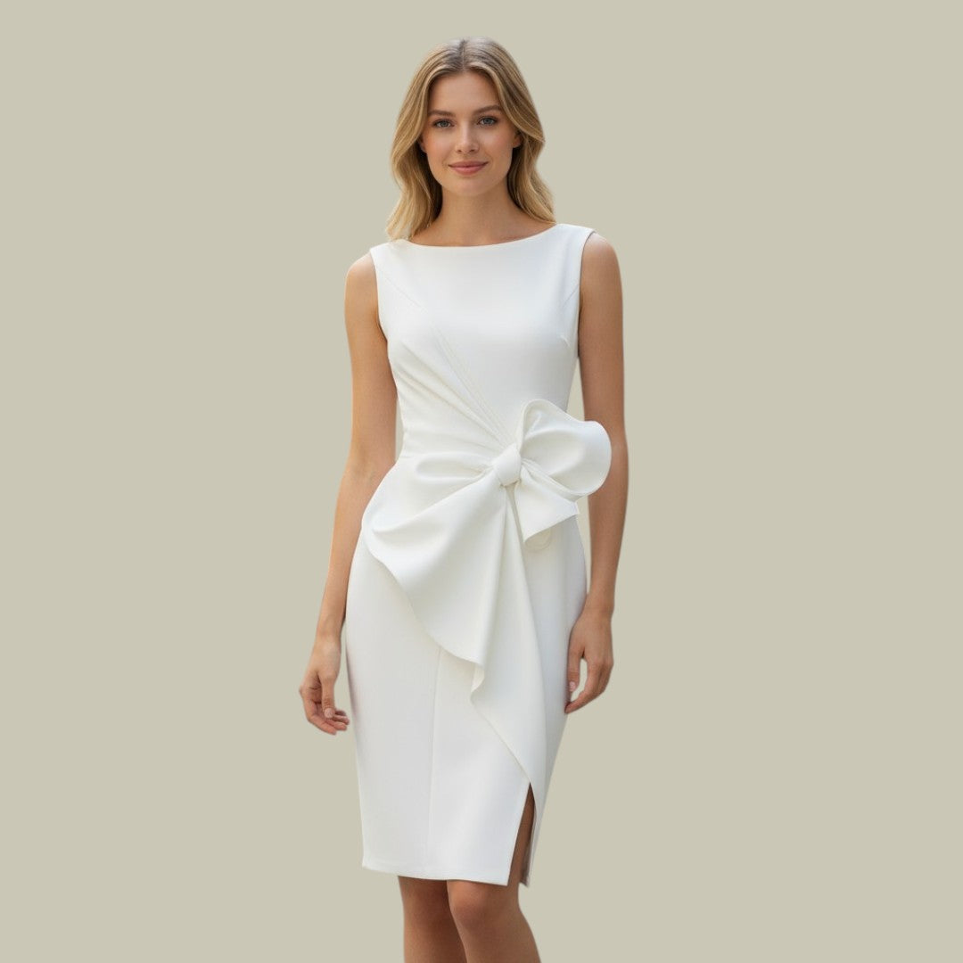 Womens Dress Midi Slim Sleeveless Chic