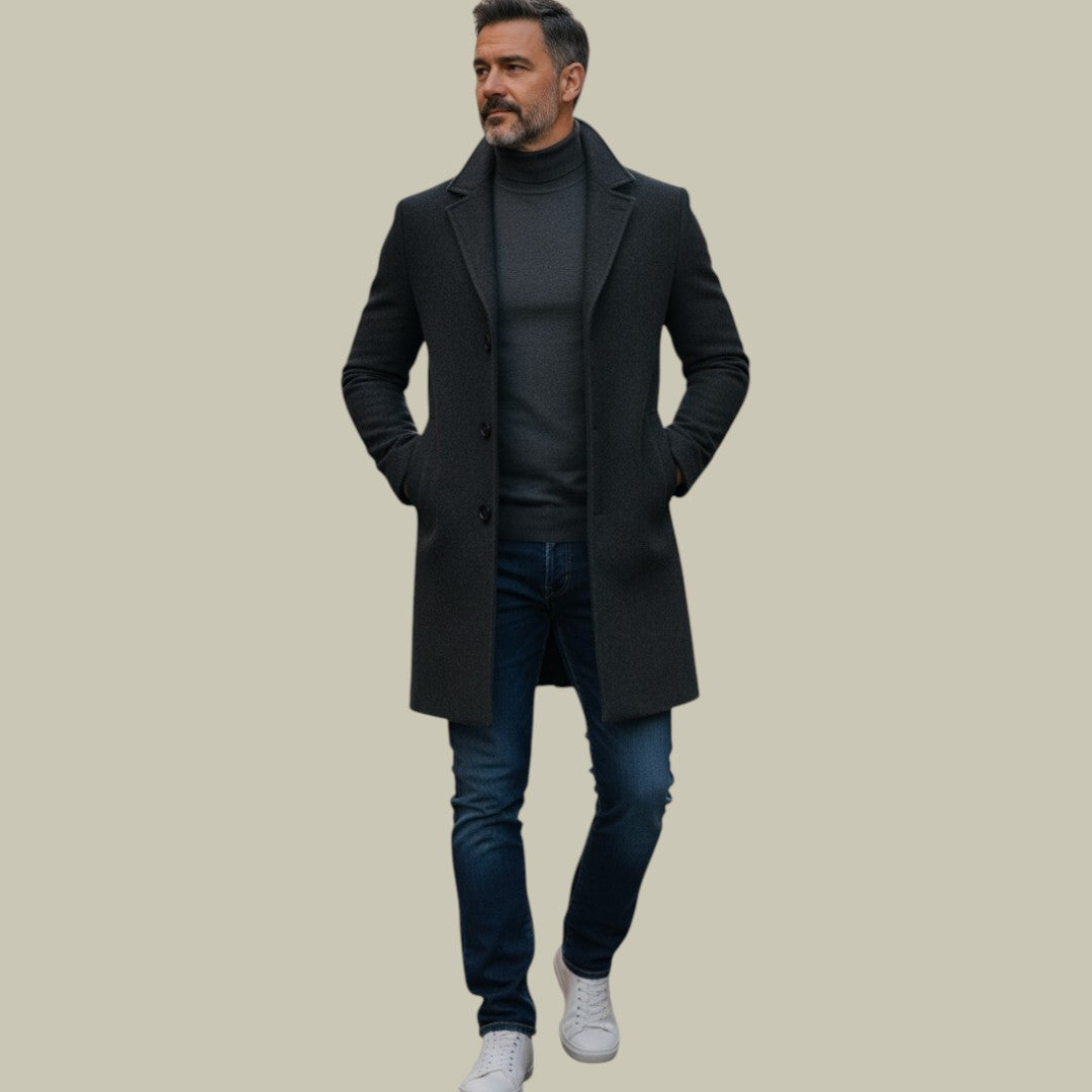 Mens Jacket Long Autumn/Winter Old Money