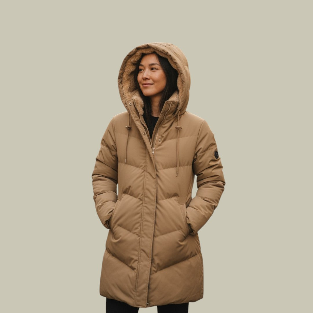 Womens Winter Jacket Hooded Puffer