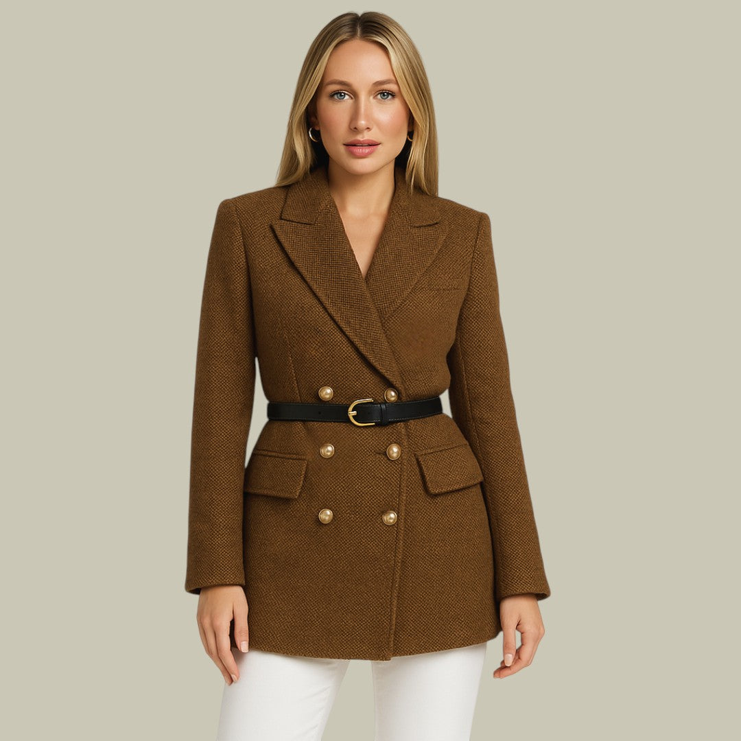 Womens Blazer Belted