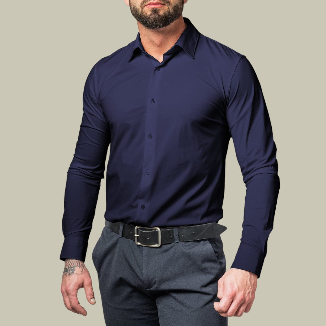 Mens Slim Fit Shirt Stretch