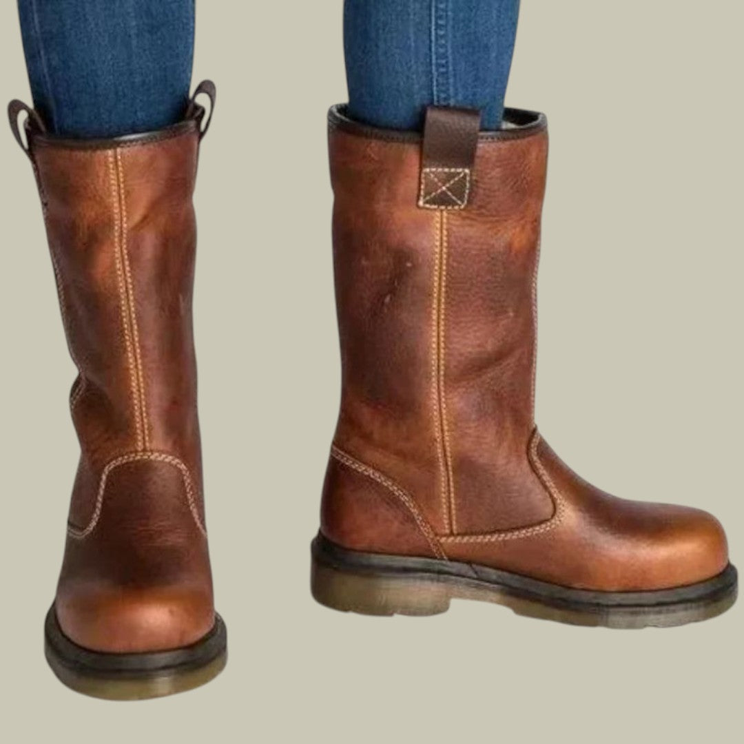 Womens Leather Boots Warm