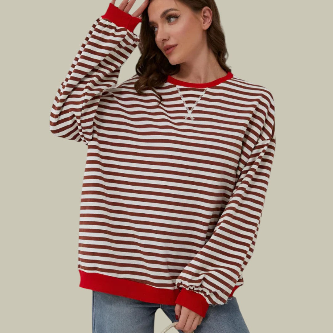 Womens Oversized Striped Shirt
