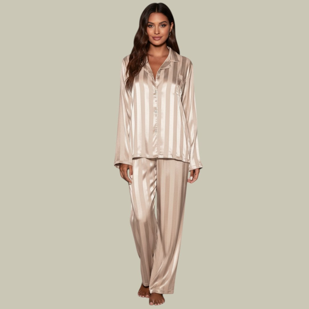 Womens Pajama Set Striped