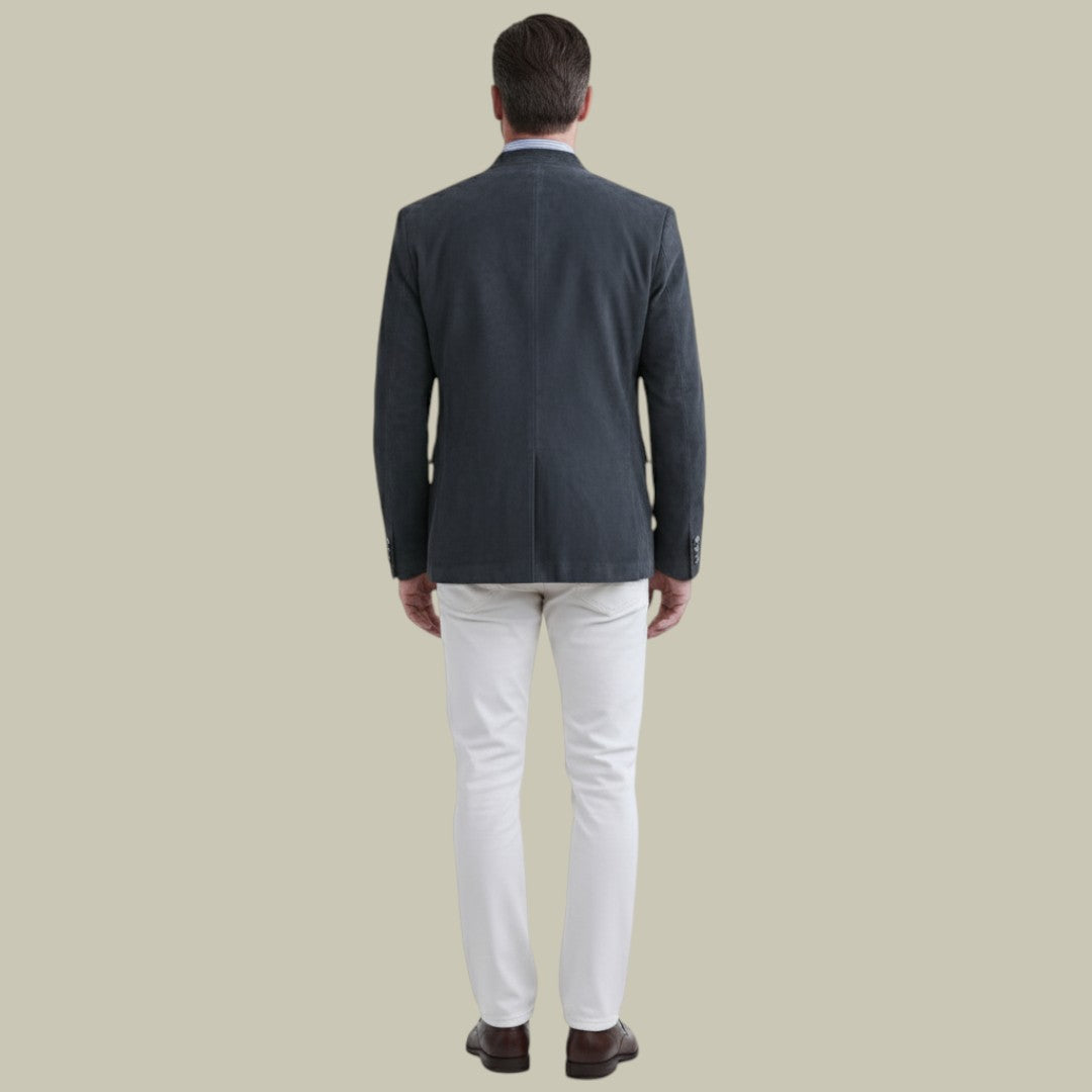 Mens Suede Jacket Blazer Autumn