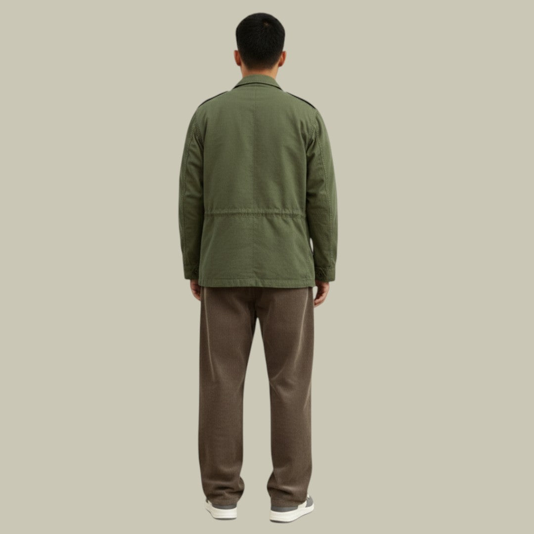 Mens Jacket Vintage Field Autumn Green