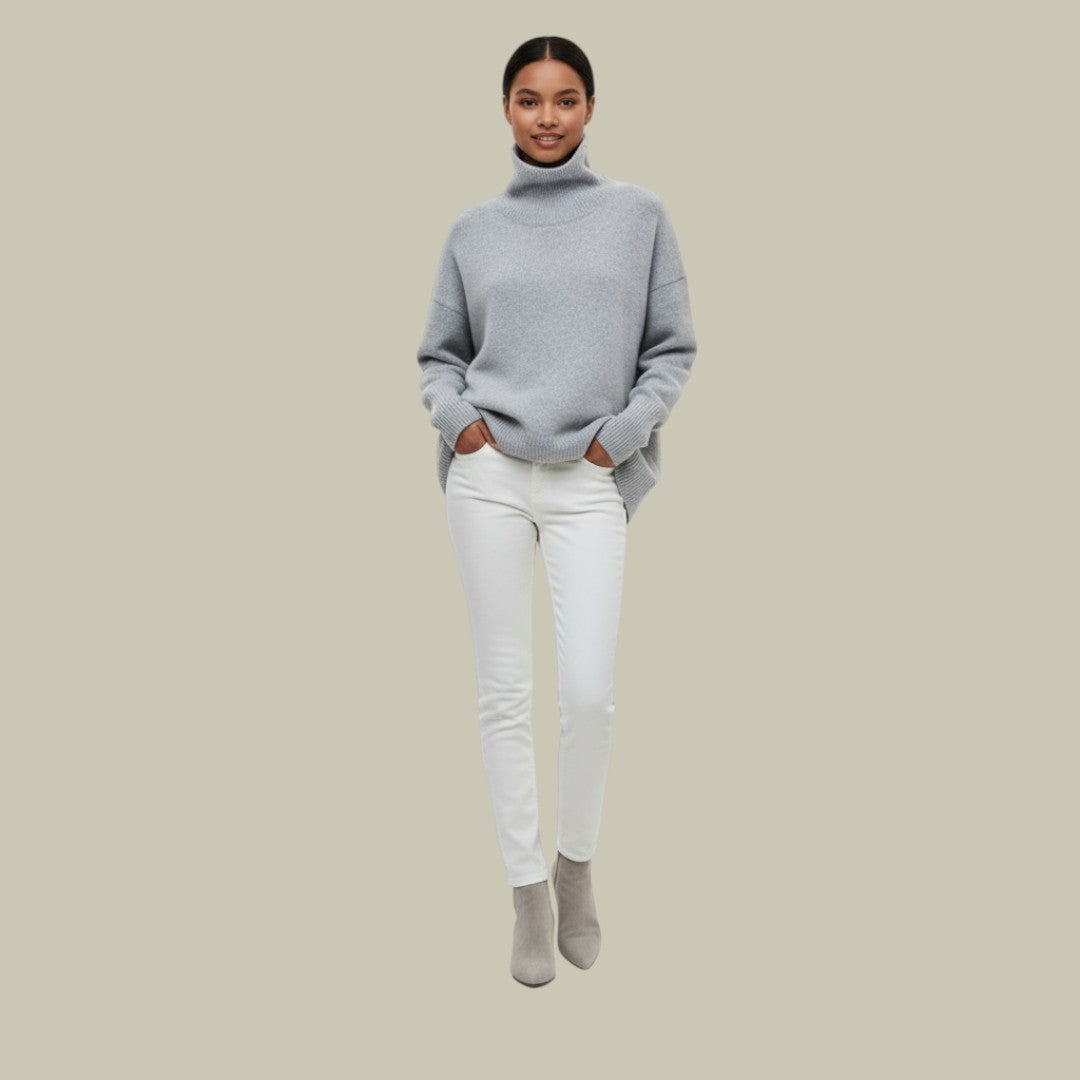 Womens Jumper Oversized Turtleneck