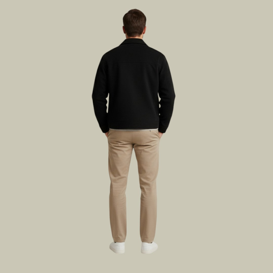 Mens Suede Bomber Jacket