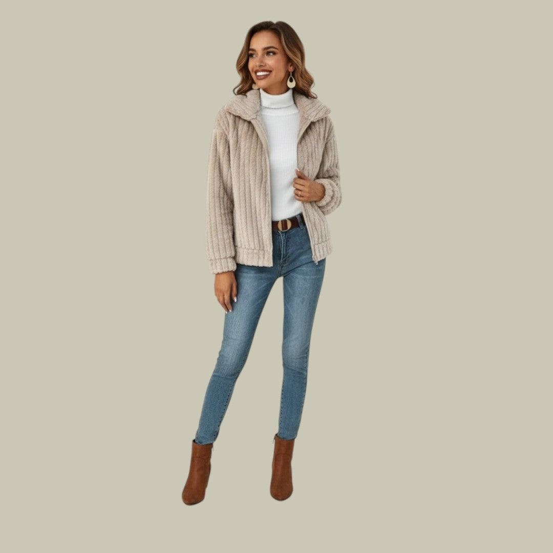 Womens Knitted Jacket Fluffy