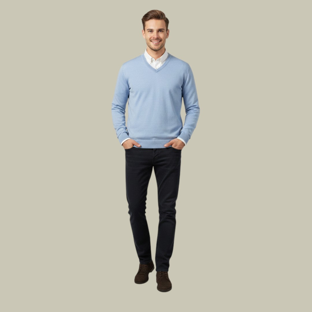 Mens V-Neck Sweater Business Autumn