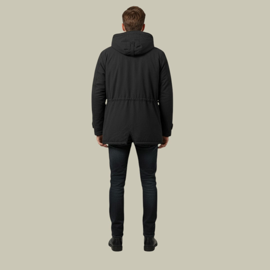 Mens Jacket Warm Hooded Autumn