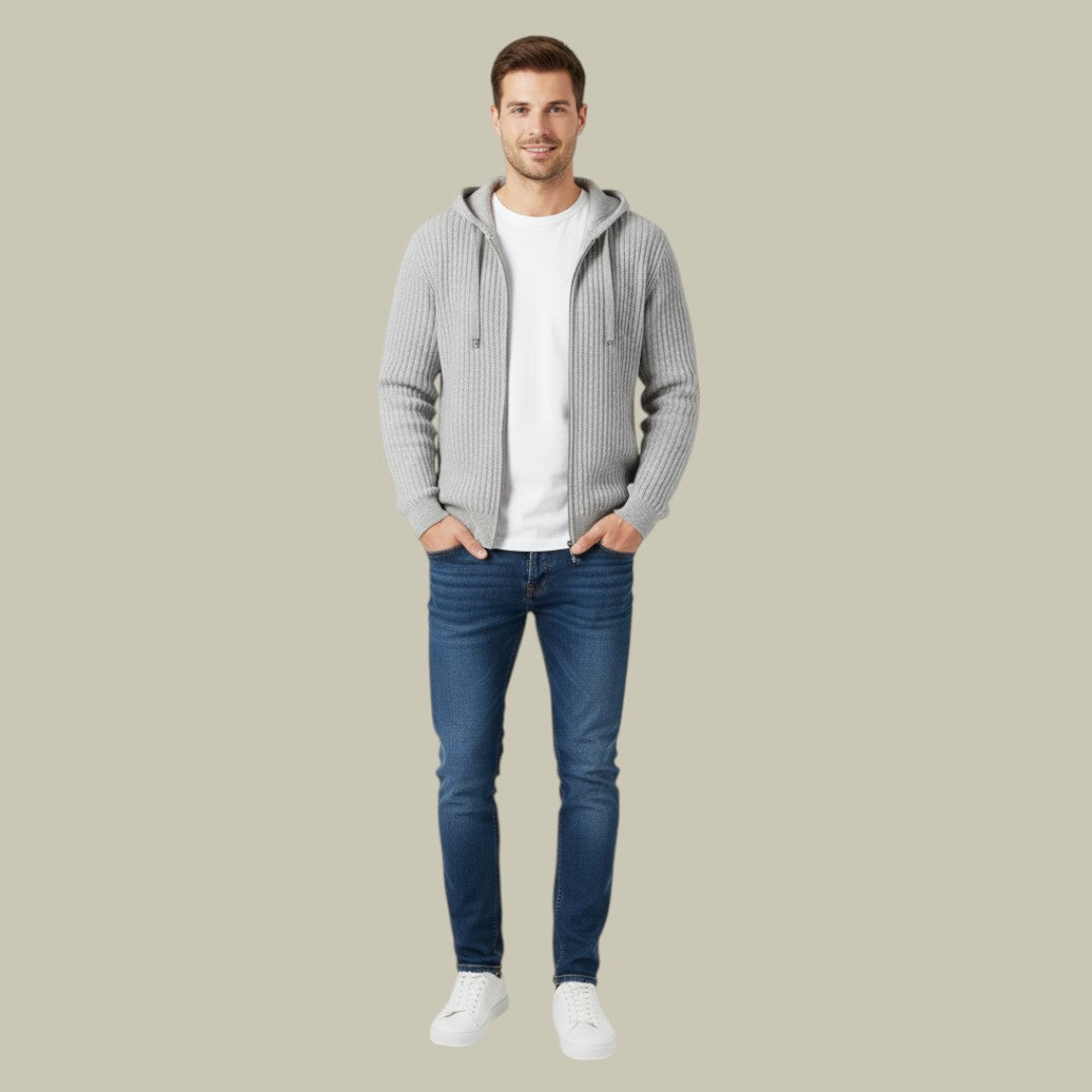 Mens Cardigan Ribbed Comfort