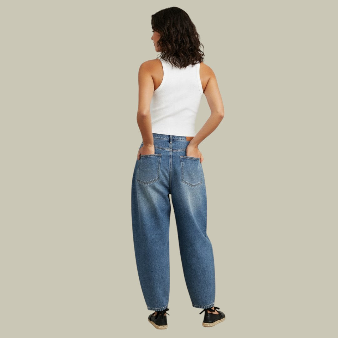 Womens Jeans Denim Leopard Wide