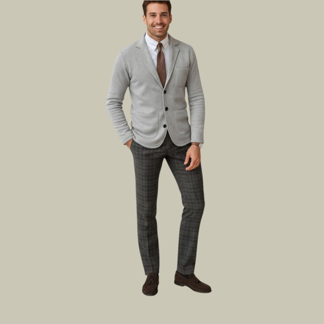 Mens Cardigan Blazer Business Autumn