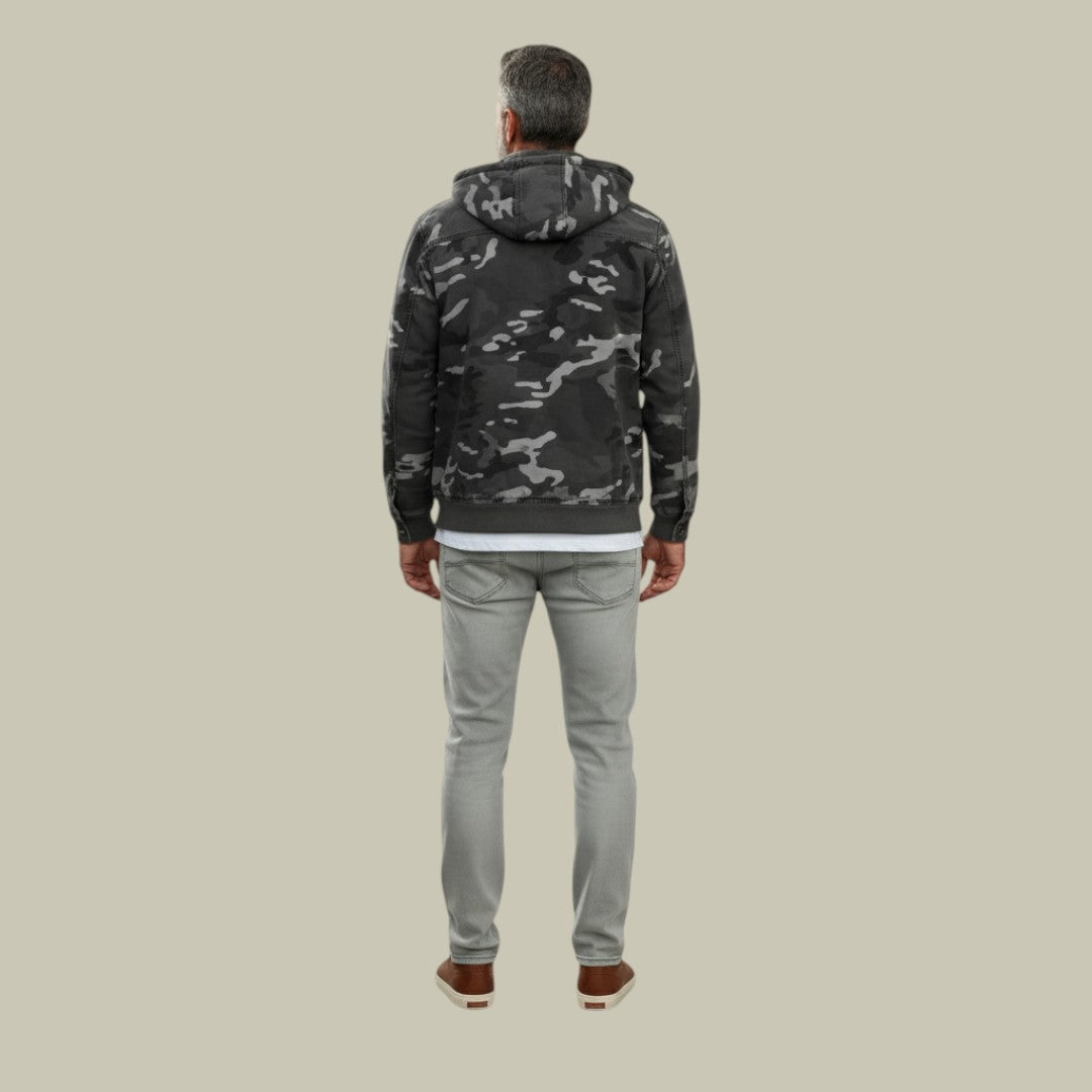 Mens Jacket Camouflage Cargo