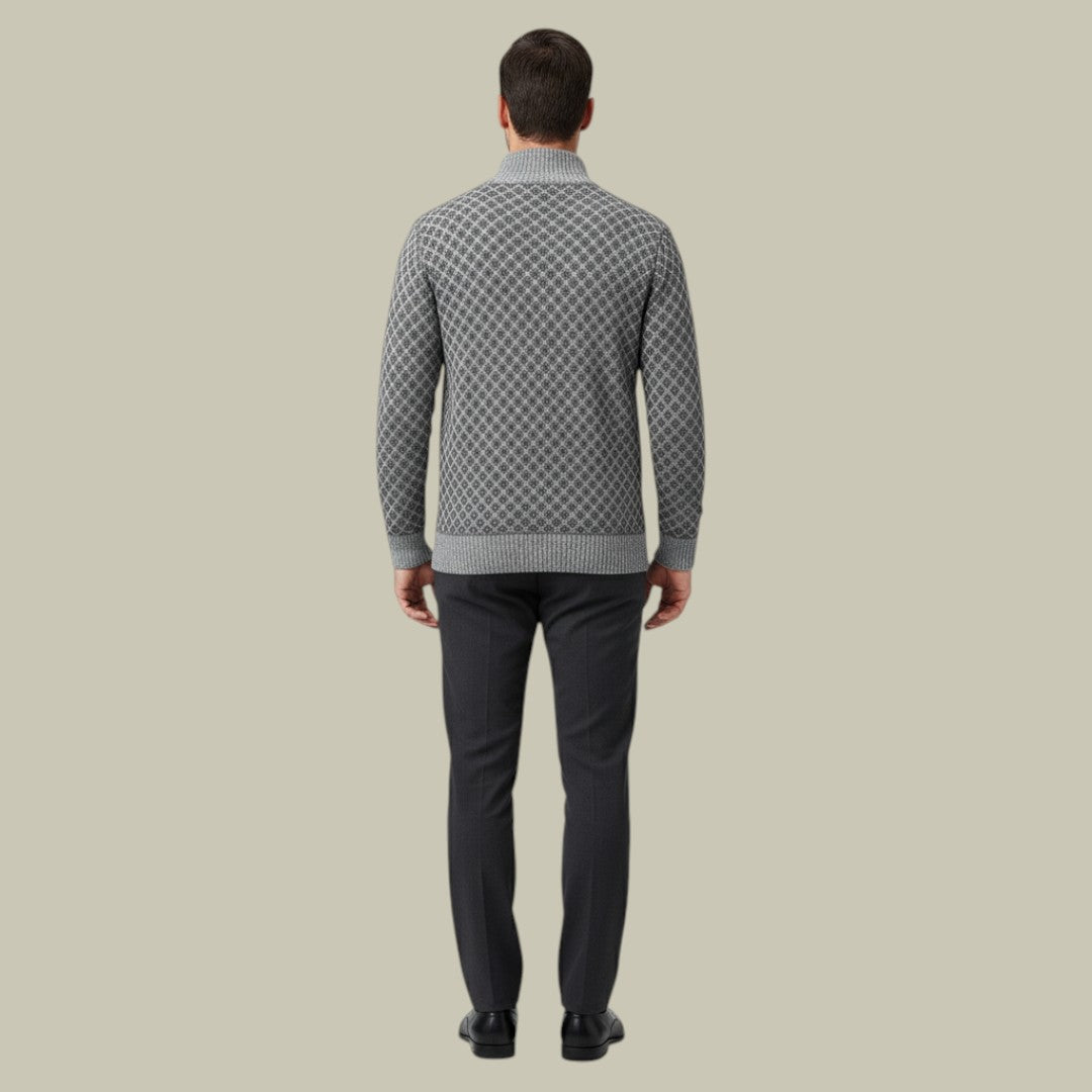 Mens Cardigan Autumn Office Monogram